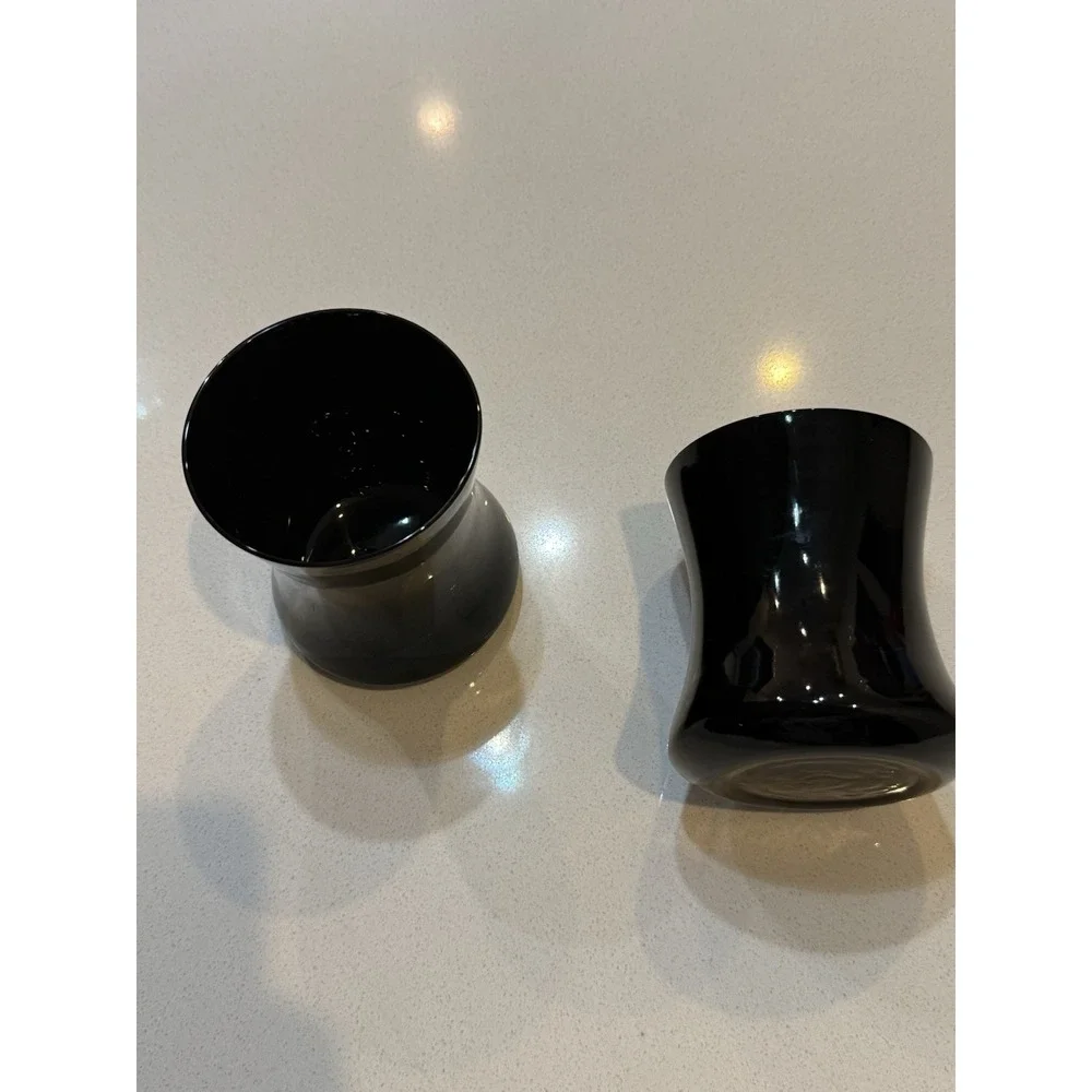 Vintage Seneca Glass‎ The Fashionables Tumblers  Ebony Black 4